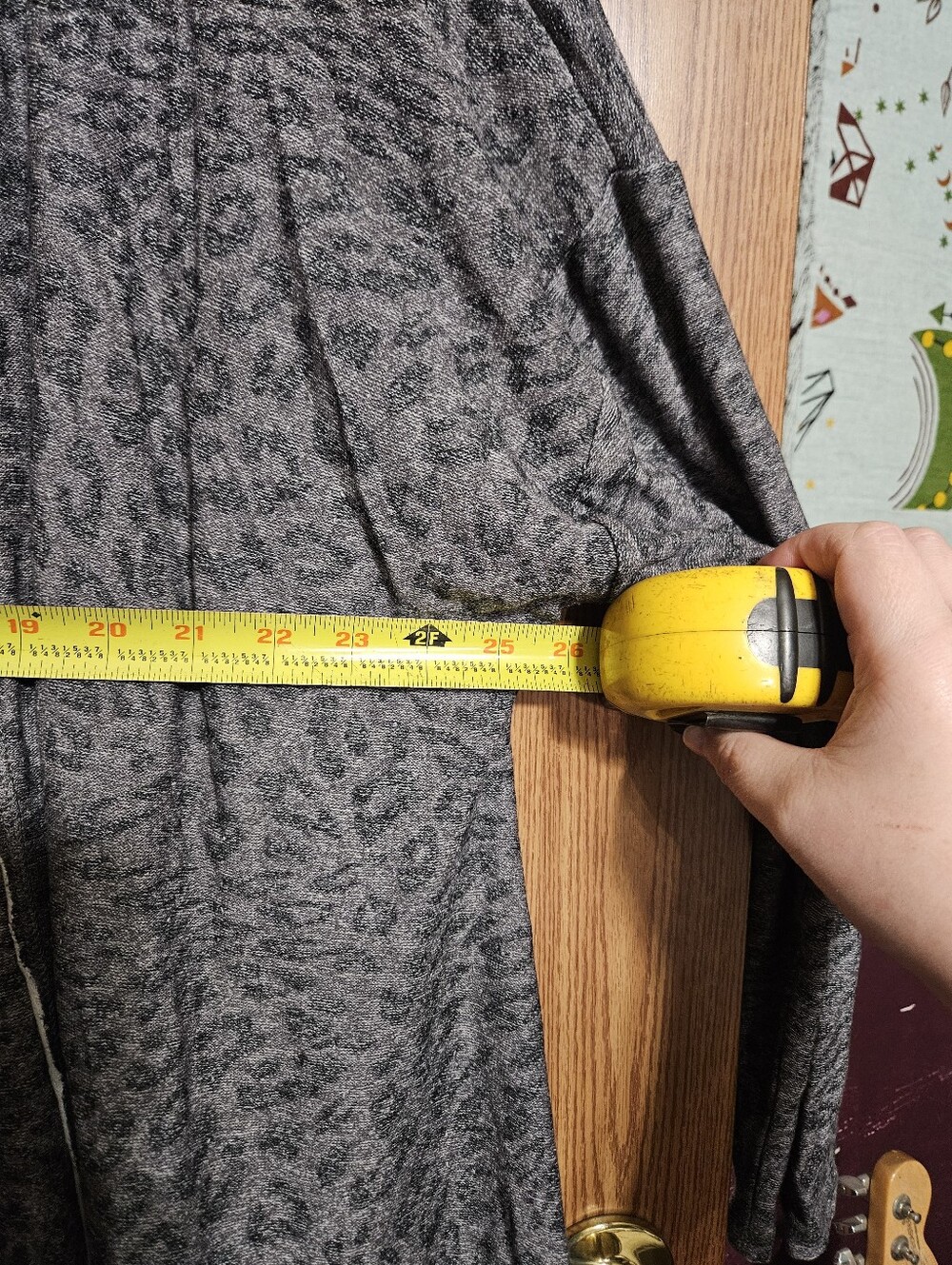 Wonderly NEW Gray Cheetah Long Sleeve Flowy Tee Plus Size XXL! - Picture 5 of 6